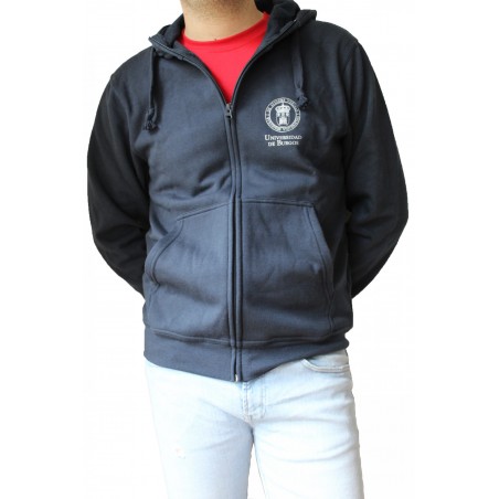 Sudadera con cremallera hombre azul