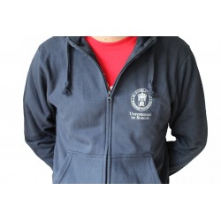 Sudadera con cremallera hombre azul