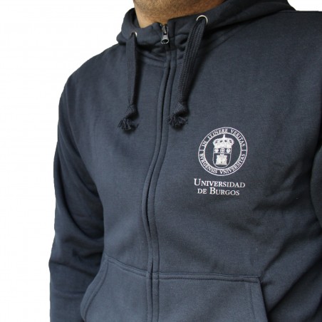 Sudadera con cremallera hombre azul
