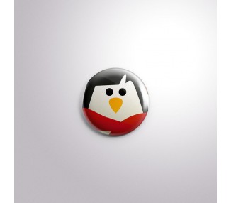 Chapa cara pingüino roja