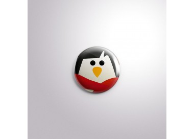 Chapa cara pingüino roja
