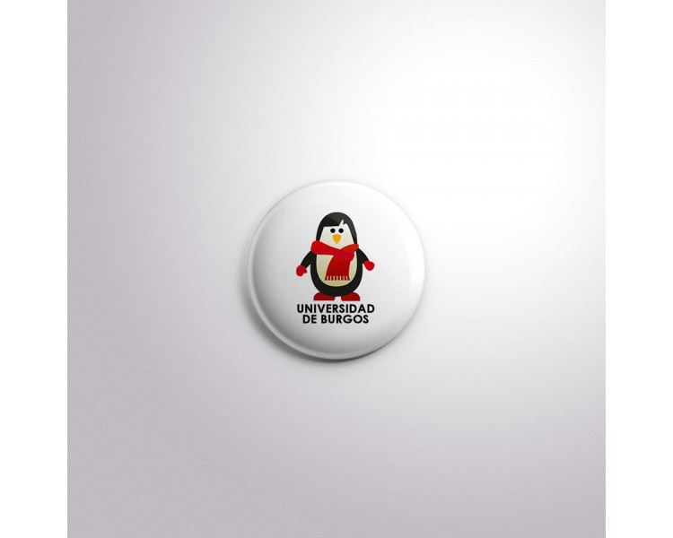 Chapa pingüino bufanda roja Chapa pingüino bufanda roja
