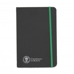 Libreta negra polipiel A5 verde
