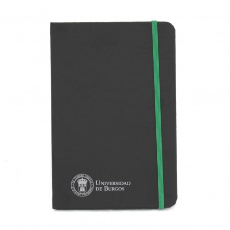 Libreta negra polipiel A5 verde
